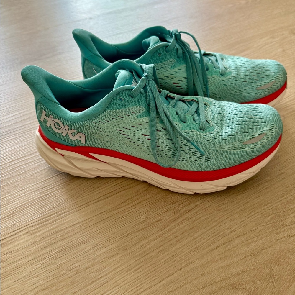Hoka One One Clifton 8 Running Shoes, Aqua